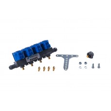 Форсунки Tomasetto IT01 BRAVO 4 цил., пластик. корпус, 1.8 Ohm с жиклерами D1,50 мм