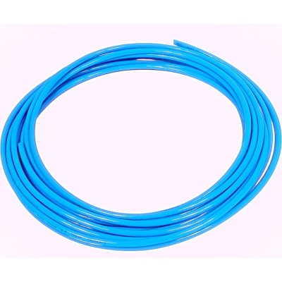 Трубка D 6 x 1,0 (сталь) в синей пластиковой оплетке, бухта 50 м, цена за 1 м, Emer