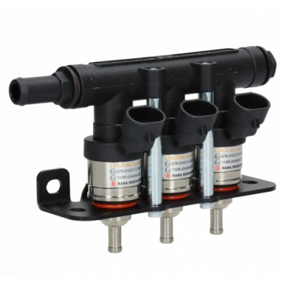  Форсунок HANA 3 цилиндра Gold Rail H2001 в планке+дюзы