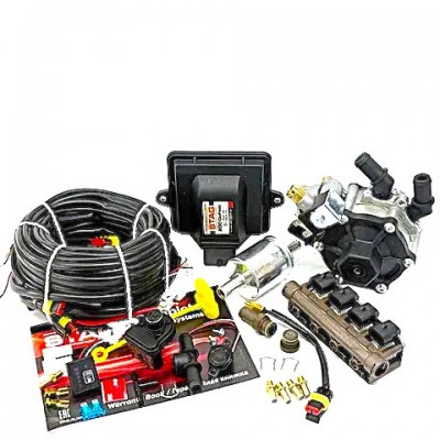 Комплект STAG-200 GoFast Led-200 + редуктор R02_EL+ Форсунки Stag W02 4 цил.
