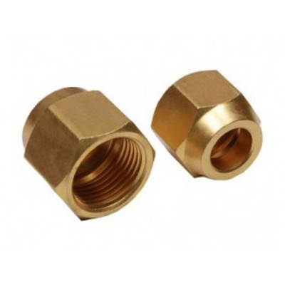 Гайка D 8 G 1/4" , (латунь) накидная для медной трубки, Tomasetto