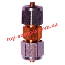 Соединитель трубки термопластик d6х6 (пропан)