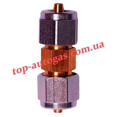 Соединитель трубки термопластик d6х6 (пропан)