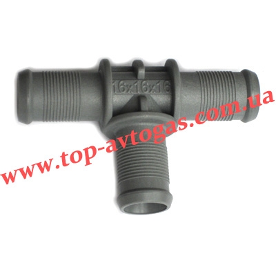 Тройник тосольный d16х16х16, пластиковый, BRC