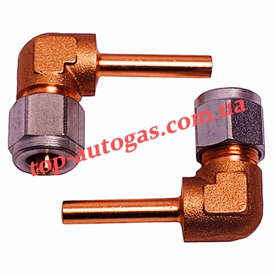 Фитинги для крепления термопластиковой трубки d6, 90*, Gomet (пропан)